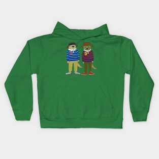 preppy otters Kids Hoodie